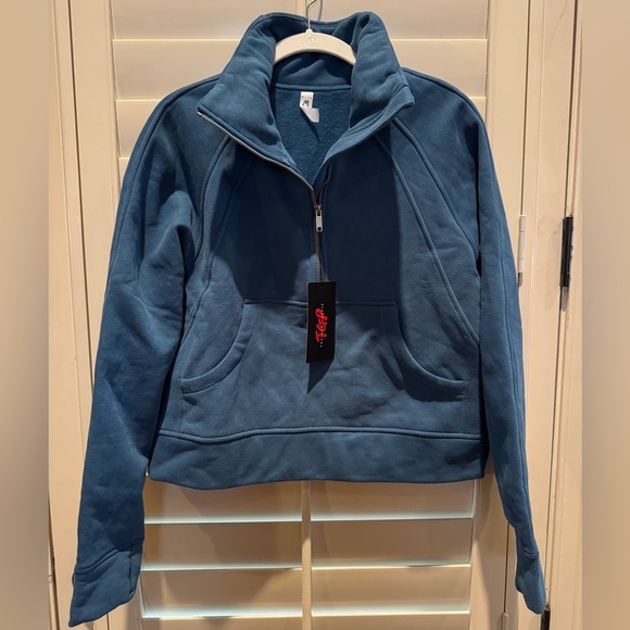 Blue Half-Zip Pullover NWT - Picture 1 of 3